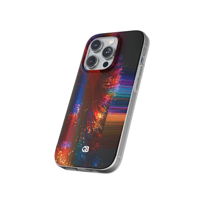 Black Lite Phone Case for iPhone - Cyber Optic Streak