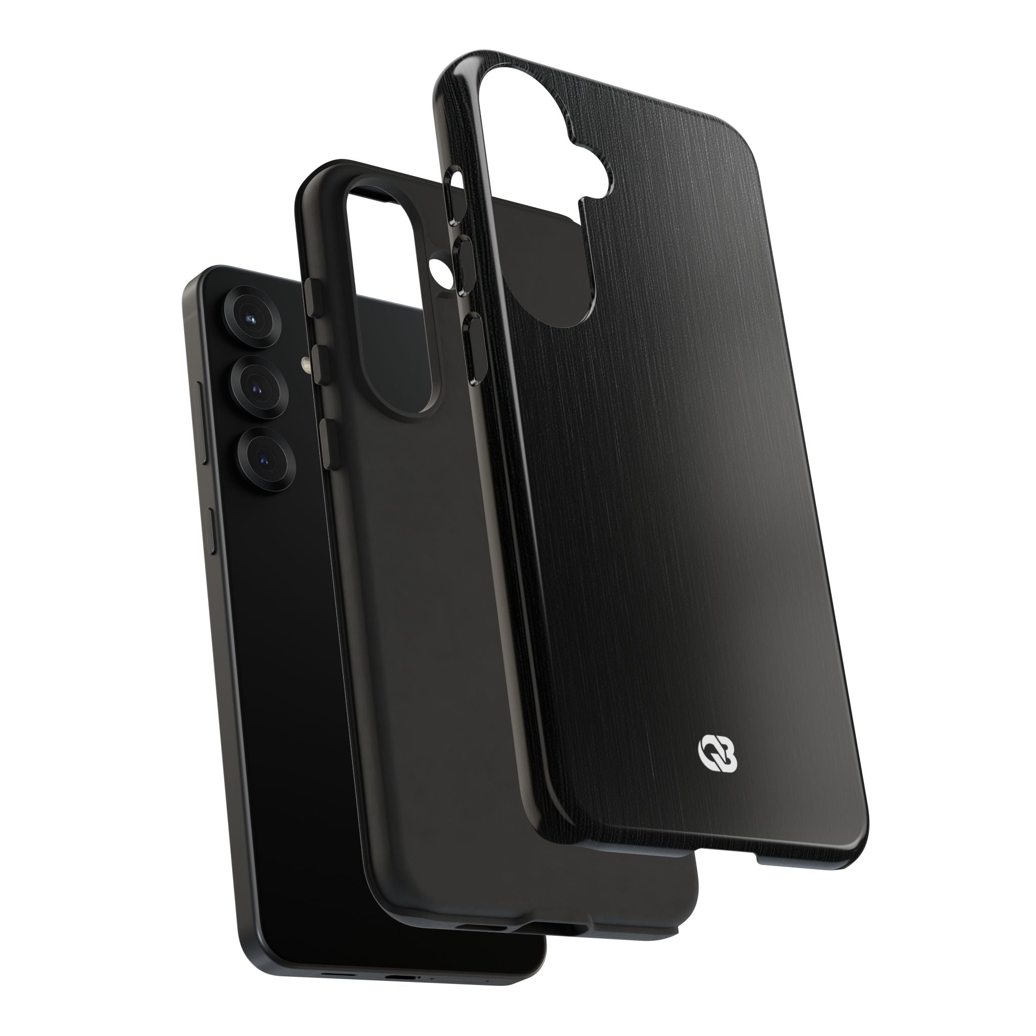 Black Tough Phone Case for Samsung - Brushed Obsidian Slate