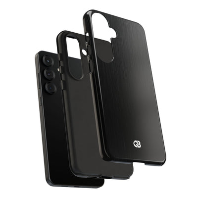 Black Tough Phone Case for Samsung - Brushed Obsidian Slate