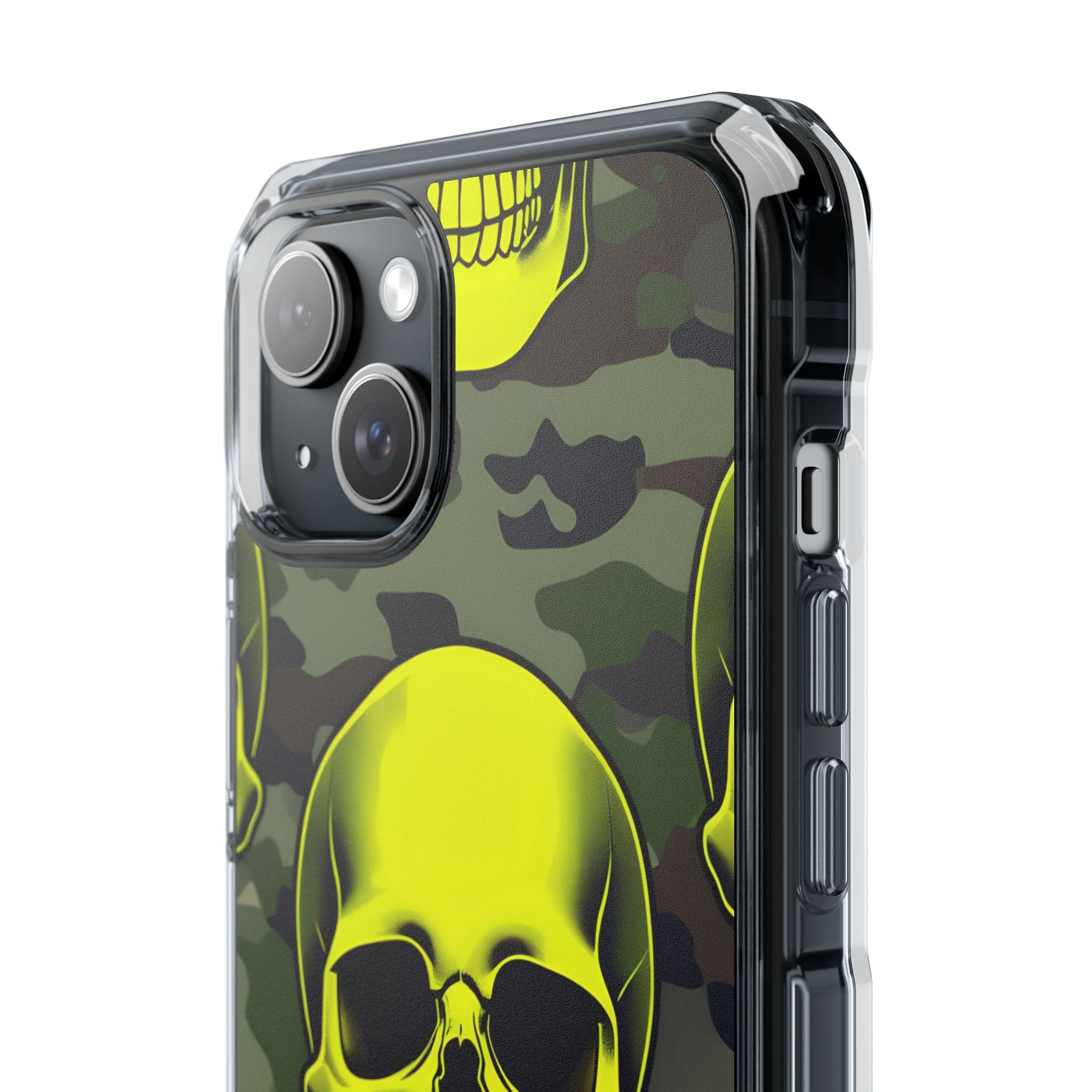 Neon Skull Camo iPhone 15 Plus Case - Impact