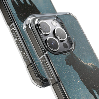 Nordic Boreal Moose · Clear Impact Magnetic Phone Case for iPhone · Blue