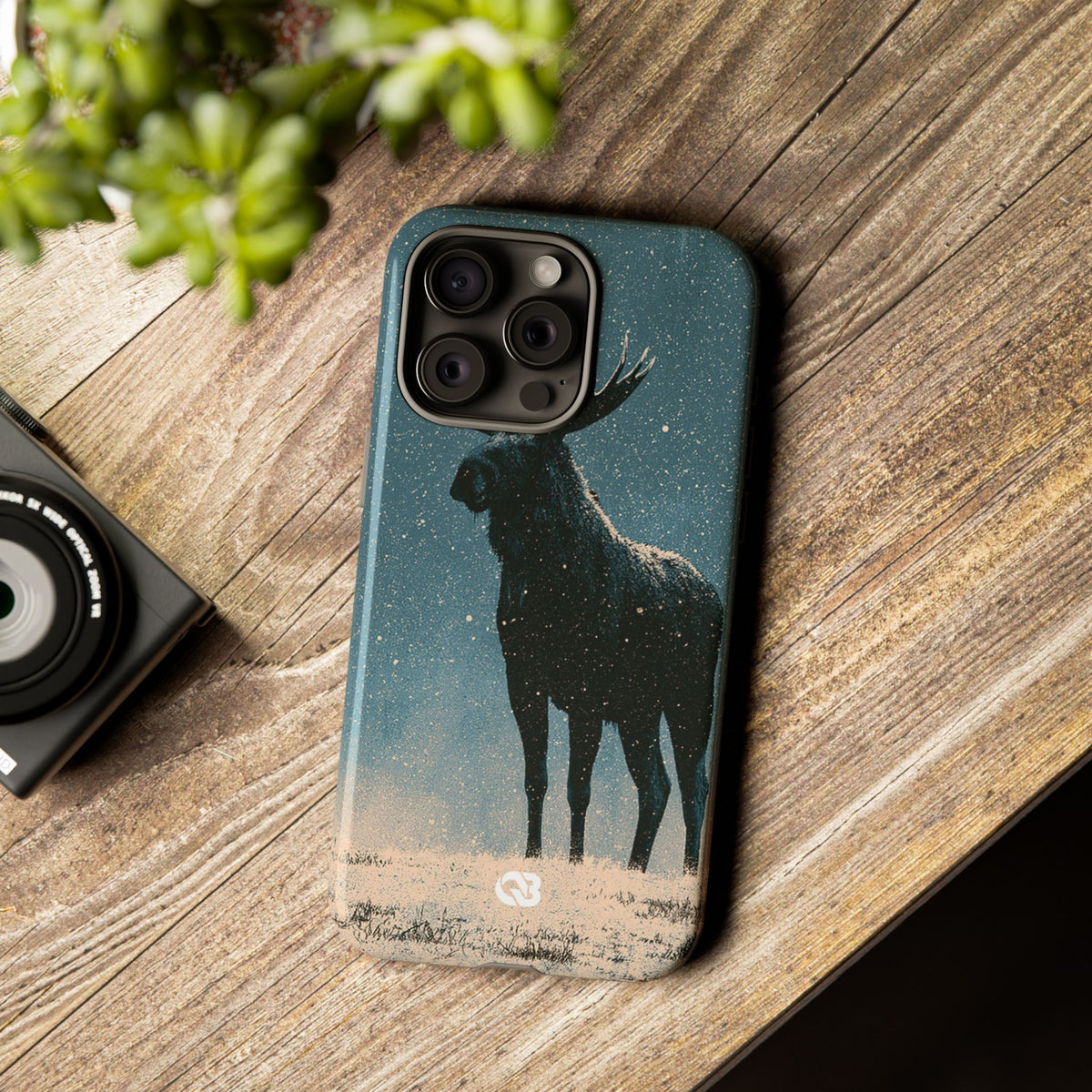 Nordic Boreal Moose · Tough Phone Case for iPhone · Blue