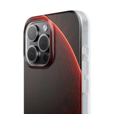 Red Lite Phone Case for iPhone - Crimson Flare Flux