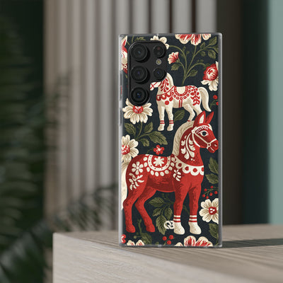 Nordic Dala Meadow · Lite Phone Case for Samsung · Red