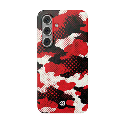Crimson Halftone Camo · Lite Phone Case for Samsung · Red