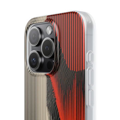 Red Lite Phone Case for iPhone - Crimson Pulse Topo
