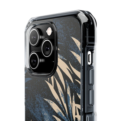 Blue Impact MagSafe Phone Case for iPhone - Midnight Indigo Palm