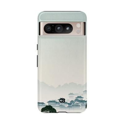 Blue Tough Phone Case for Google Pixel - Mist Valley Pagoda