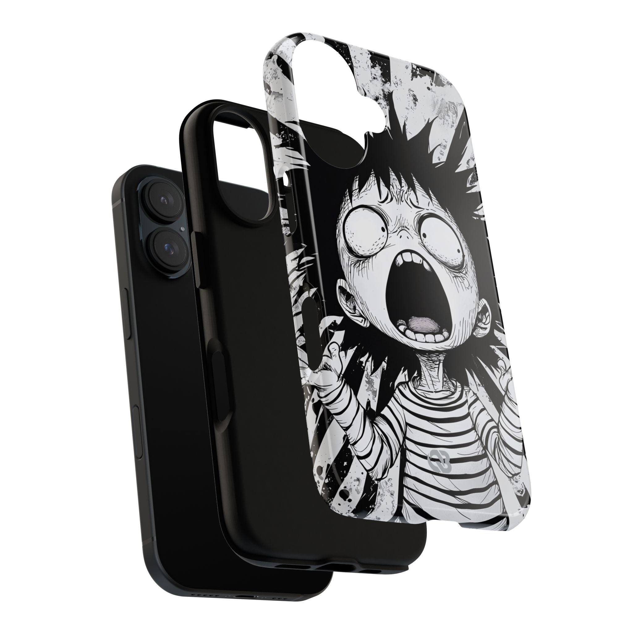 Chaotic Monochrome Scream · Tough Fundas para teléfono para iPhone