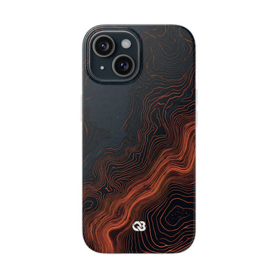Black Lite Phone Case for iPhone - Volcanic Basalt Map