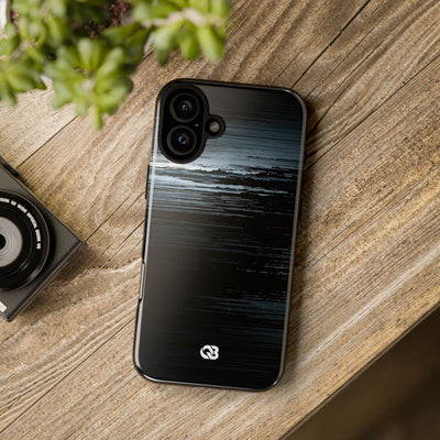 Black Tough Phone Case for iPhone - Frozen Signal Glitch