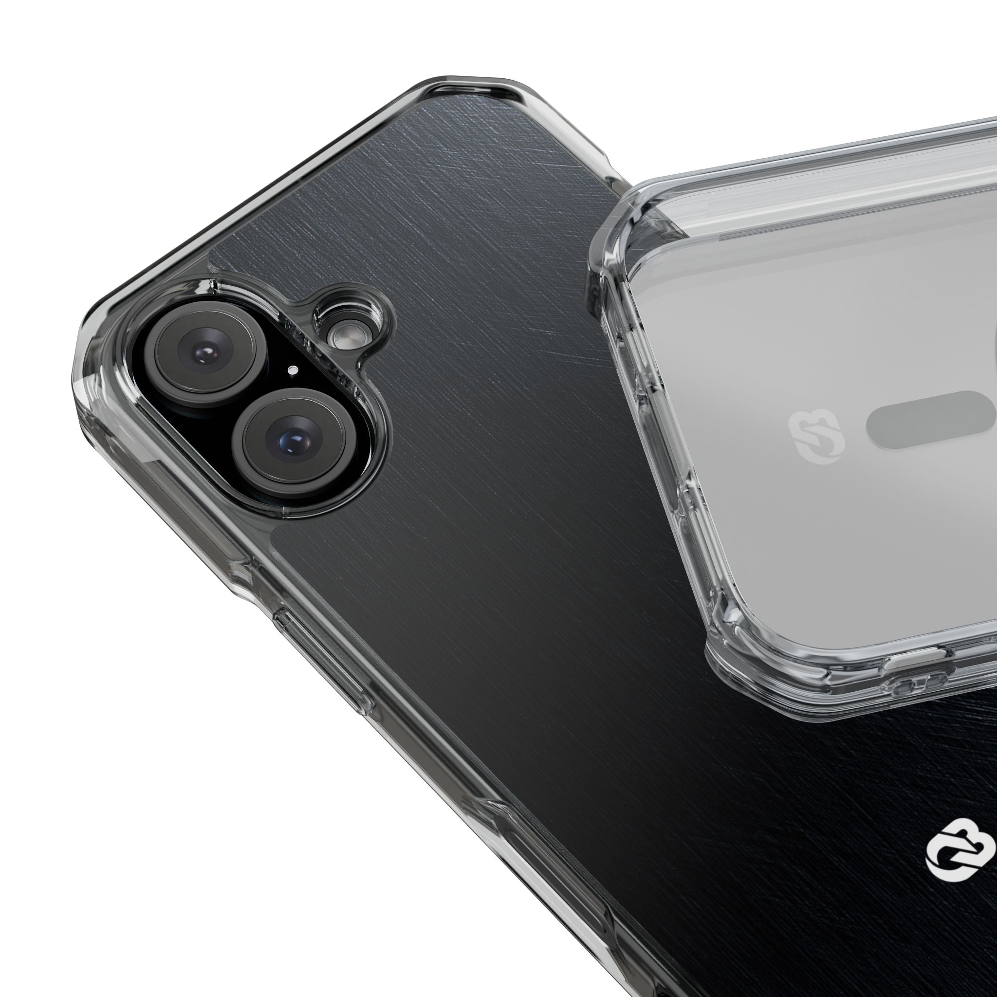 Black Impact MagSafe Phone Case for iPhone - Midnight Brushed Grain