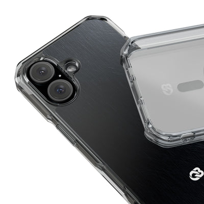 Black Impact MagSafe Phone Case for iPhone - Midnight Brushed Grain