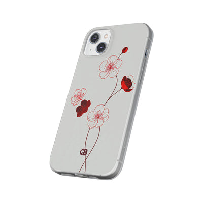 Red Lite Phone Case for iPhone - Kyoto Ember Bloom
