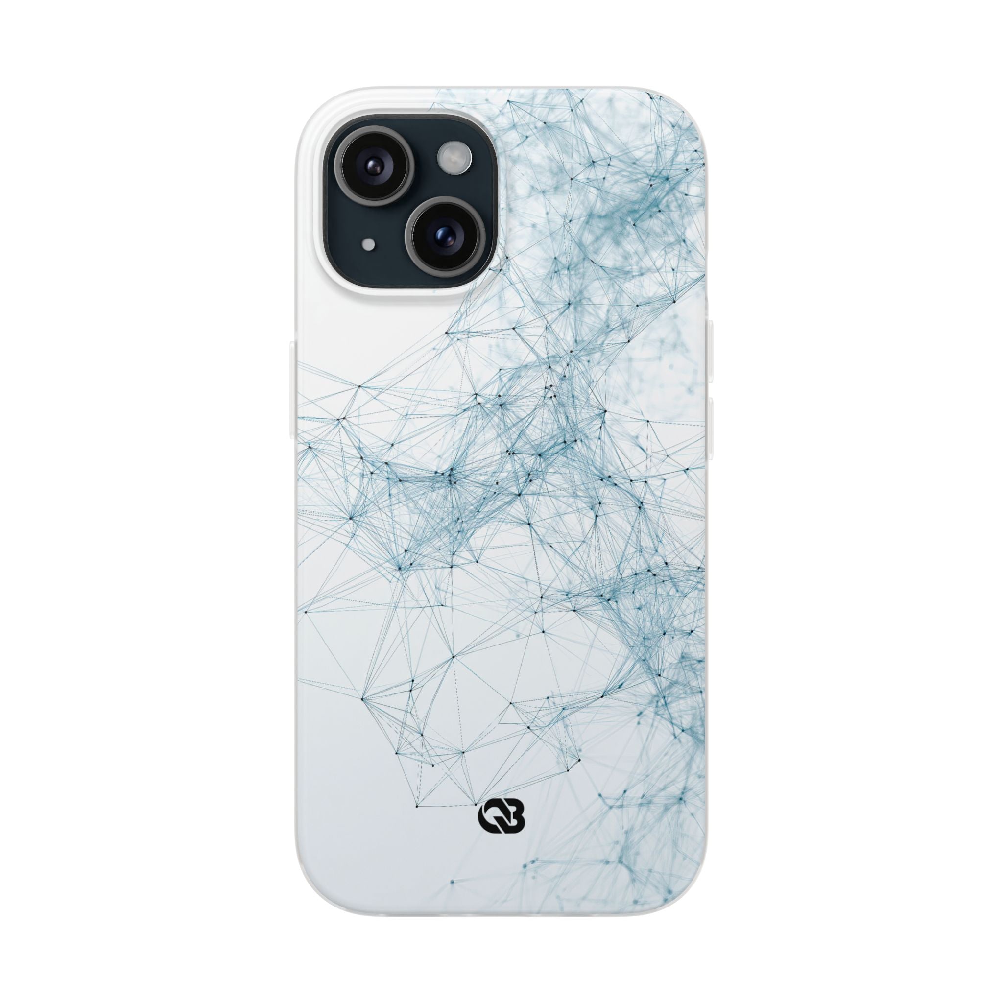 Blue Lite Phone Case for iPhone - Glacial Neural Web