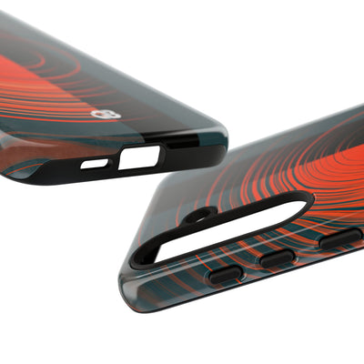 Teal Tough Phone Case for Samsung - Burnt Slate Radial