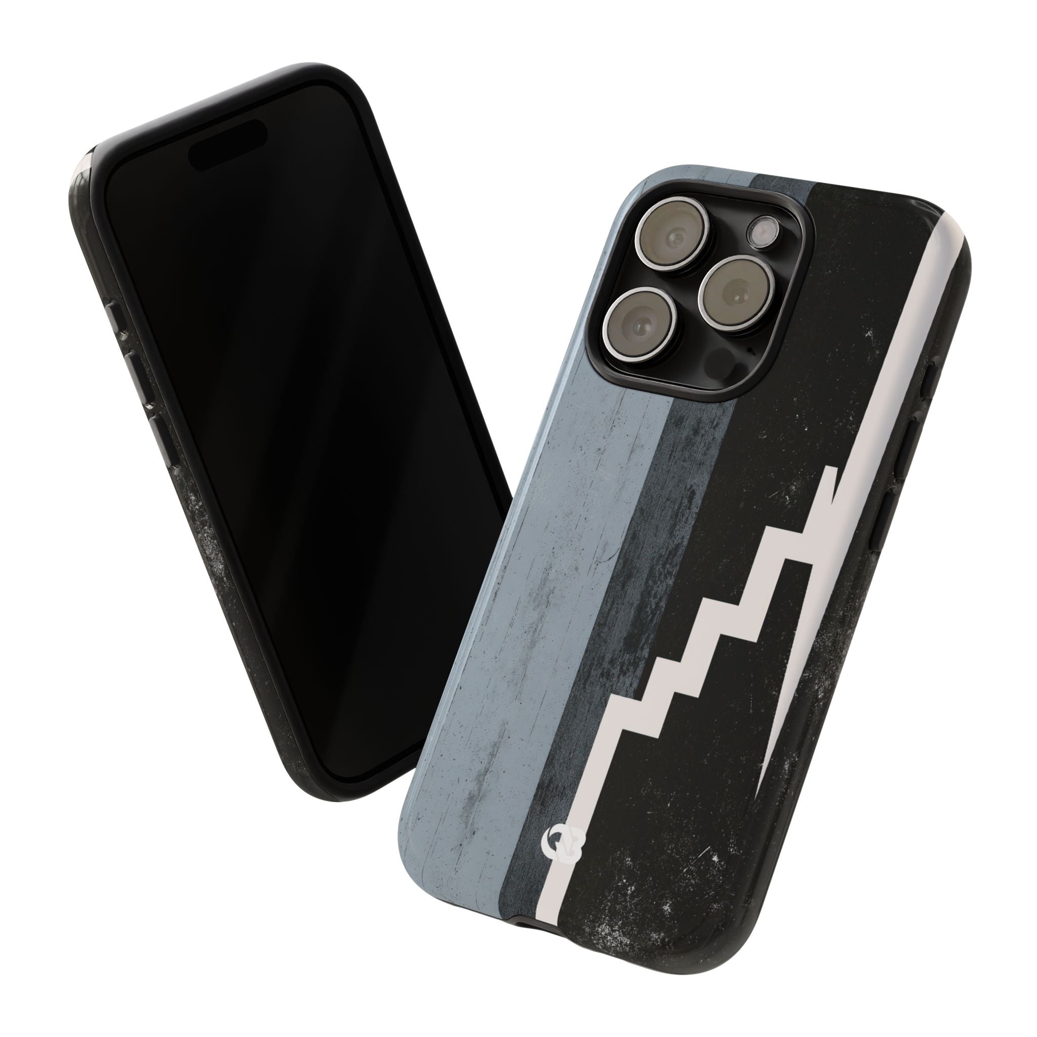 Grey Tough Phone Case for iPhone - Industrial Concrete Void