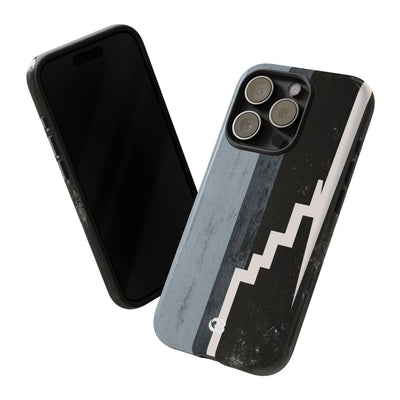 Grey Tough Phone Case for iPhone - Industrial Concrete Void