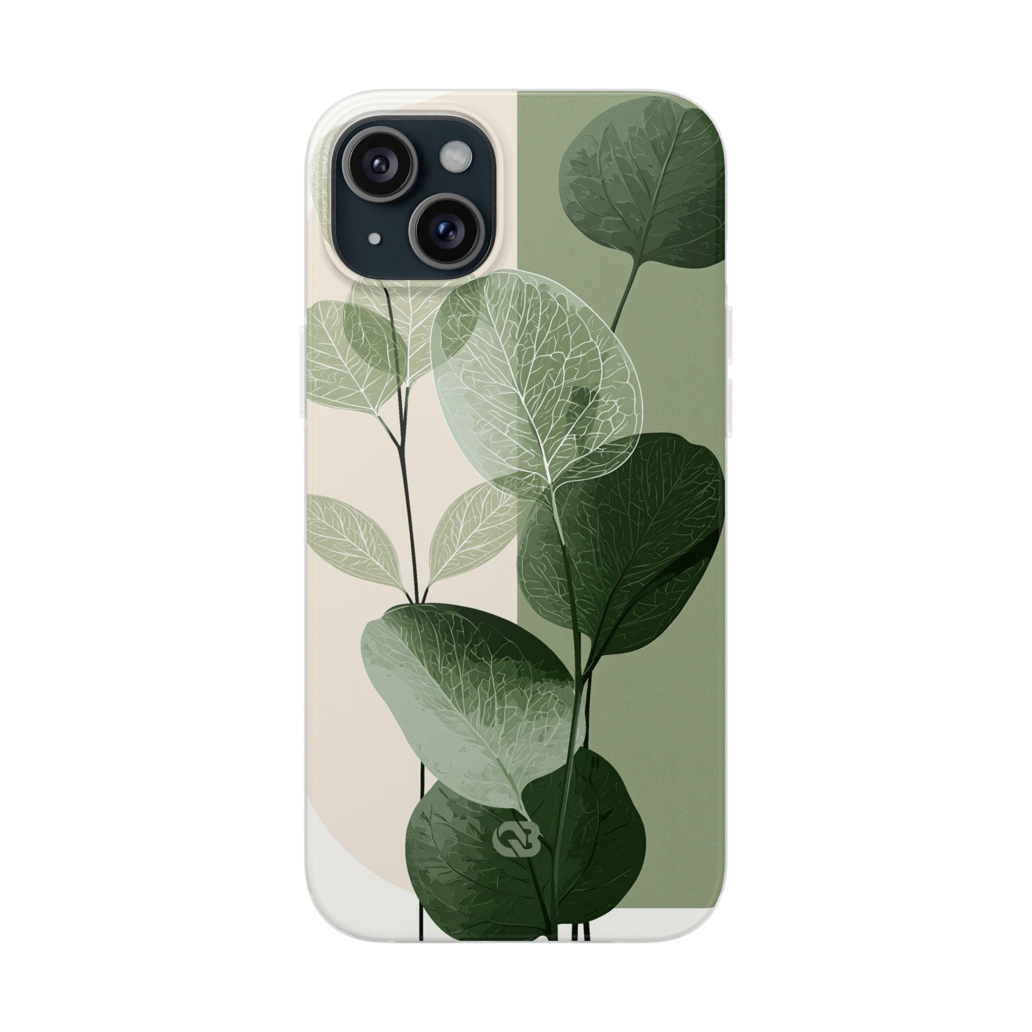 Green Lite Phone Case for iPhone - Sage Leaf Skeletals