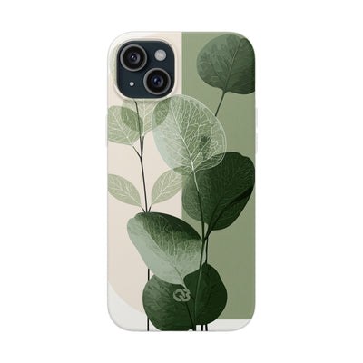 Green Lite Phone Case for iPhone - Sage Leaf Skeletals