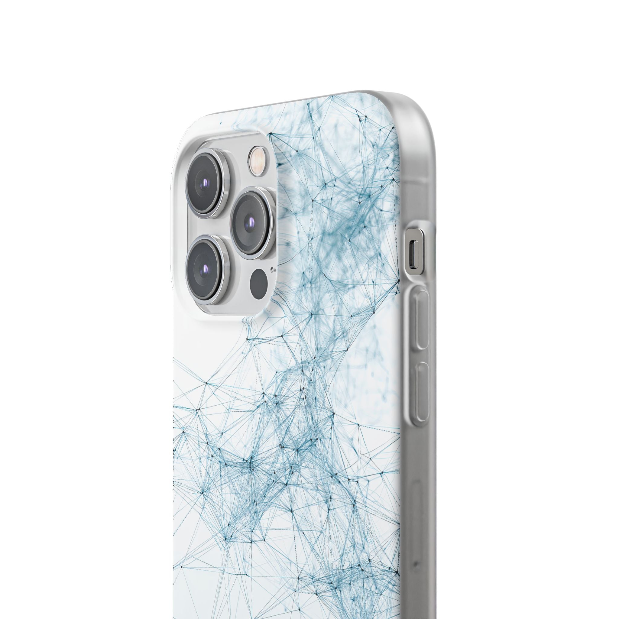 Blue Lite Phone Case for iPhone - Glacial Neural Web