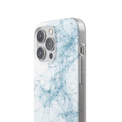 Blue Lite Phone Case for iPhone - Glacial Neural Web