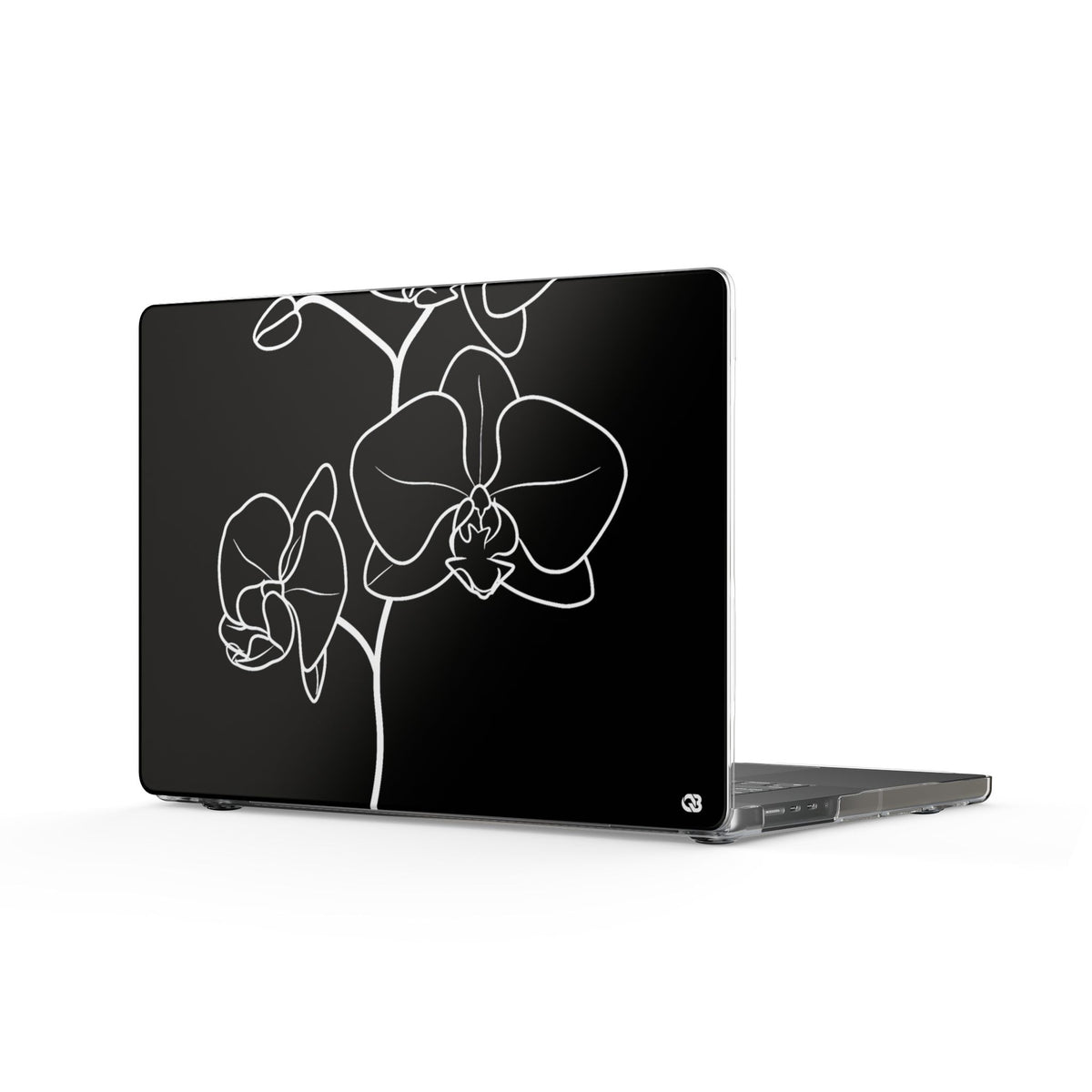 Midnight Orchid · Clear Hard Case for MacBook · Black