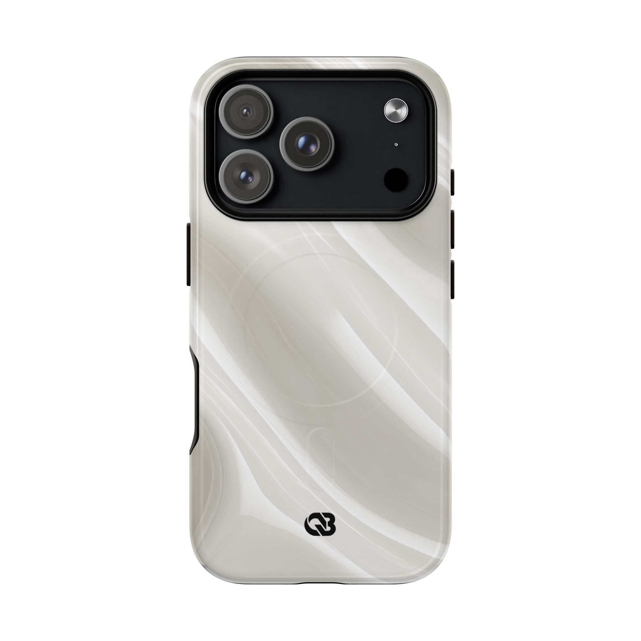 White Tough 2.0 Magsafe Phone Case for iPhone - Polished Ivory Wave