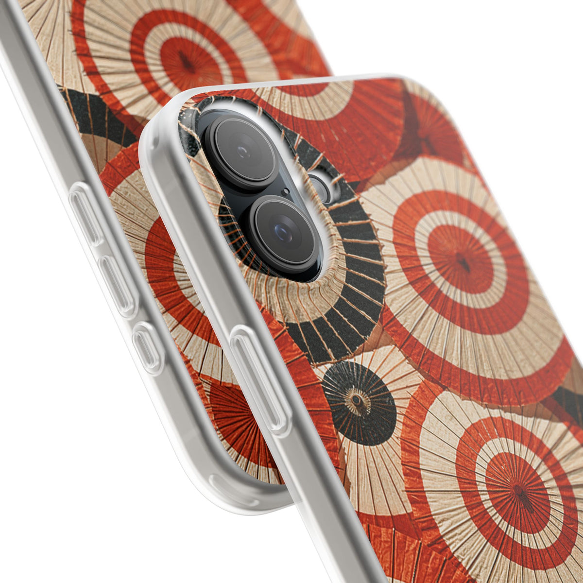Vermilion Wagasa Motif · Lite Phone Case for iPhone ·  Red