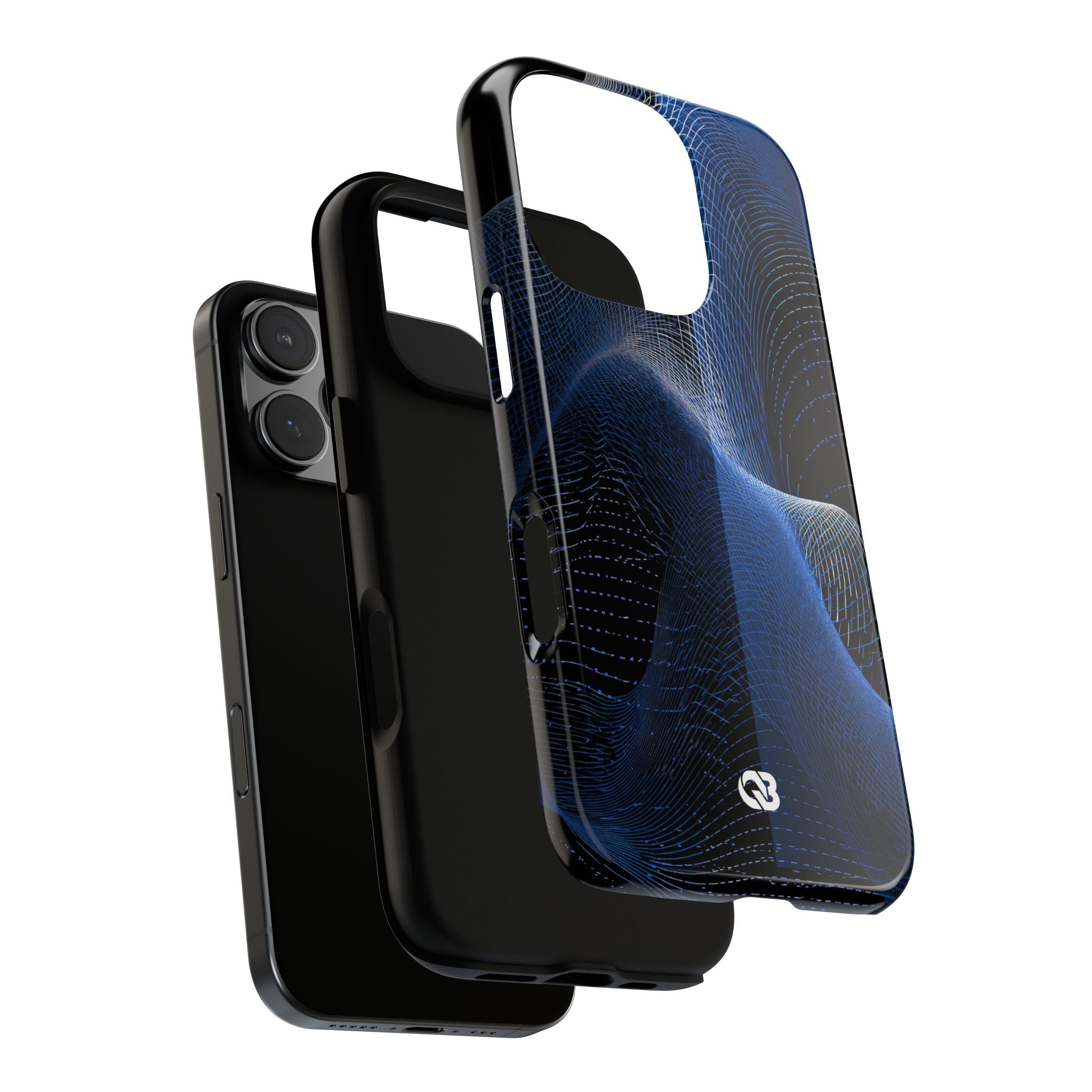 Blue Tough Phone Case for iPhone - Electric Blue Flux