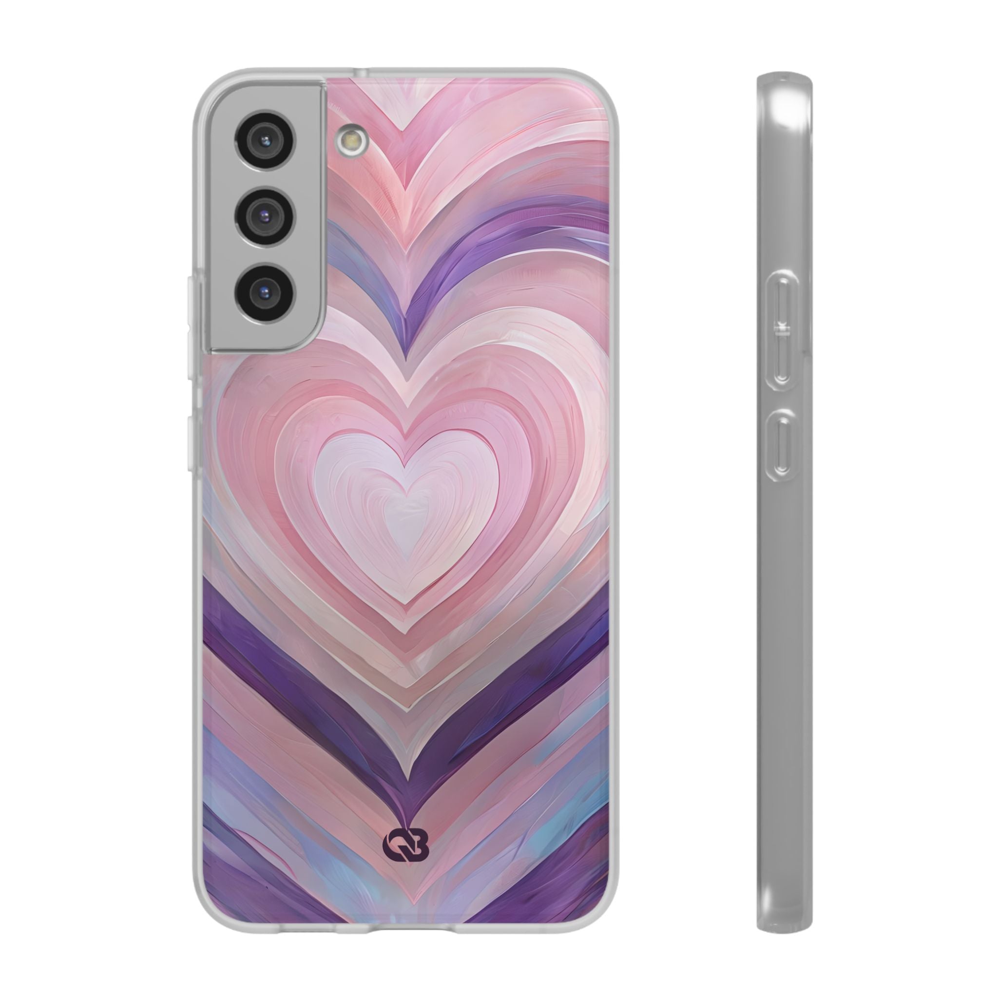 Lavender Pulse Hearts · Soft Phone Case for Samsung