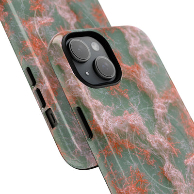 Coral Pixel Matrix · Tough 2.0 Magnetic Phone Case for iPhone · Green