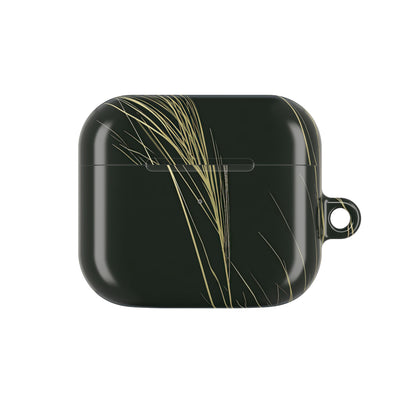 Golden Whispering Reeds · Hard Case for AirPods & AirPods Pro · Green