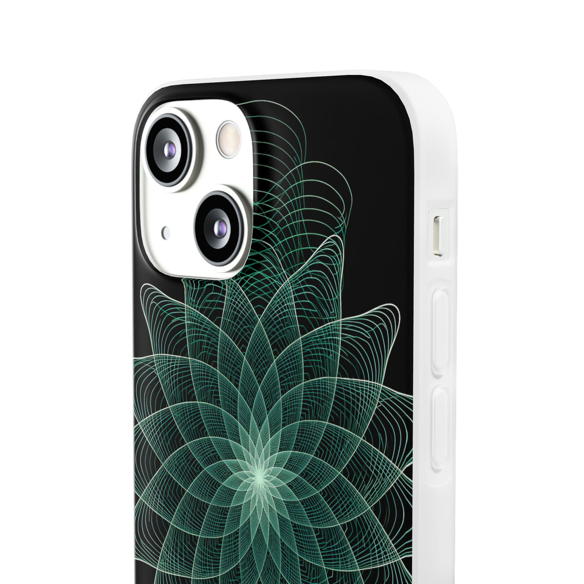 Verdant Harmonic Bloom · Lite Phone Case for iPhone ·  Black