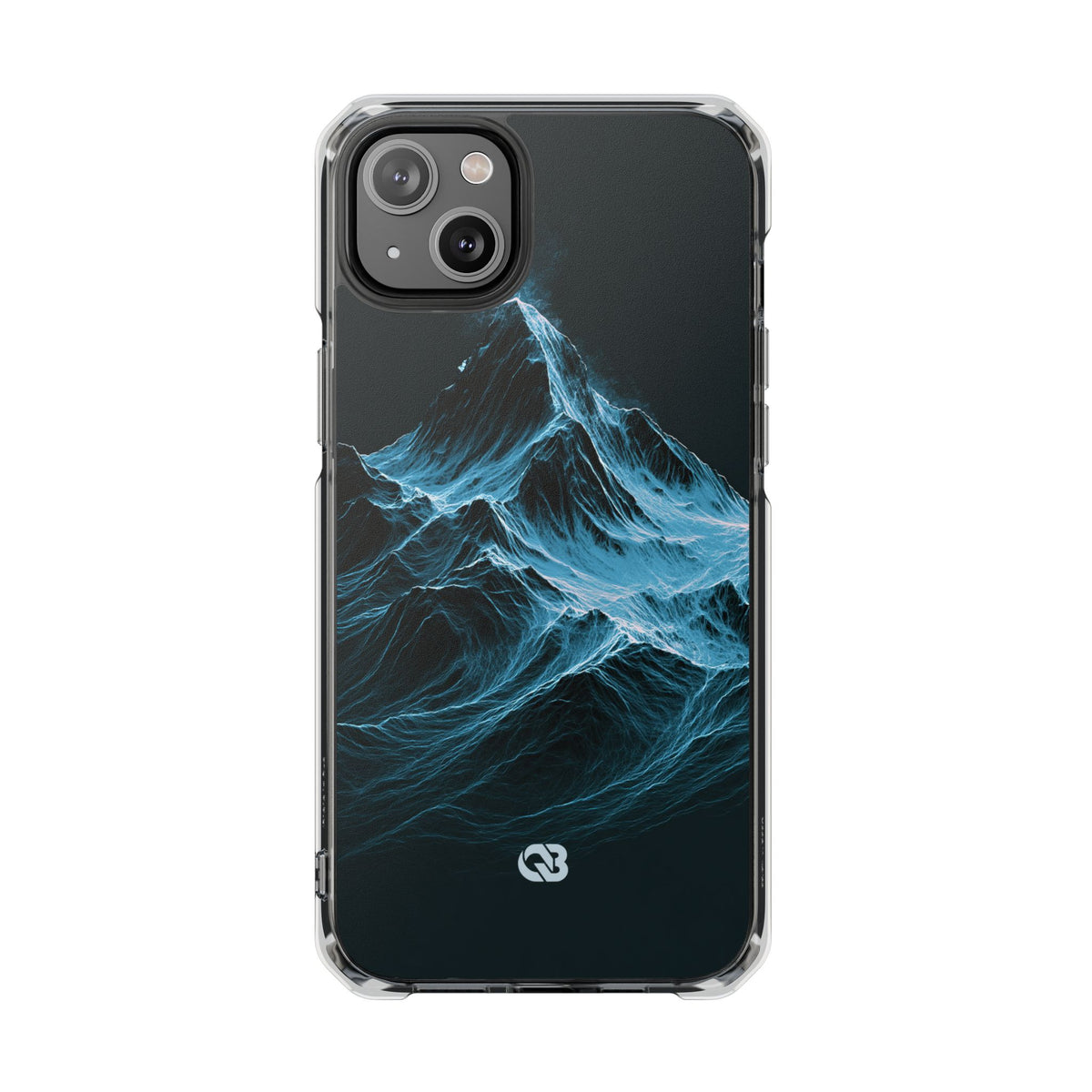 Nordic Frost Peak · Clear Impact Magnetic Phone Case for iPhone · Blue