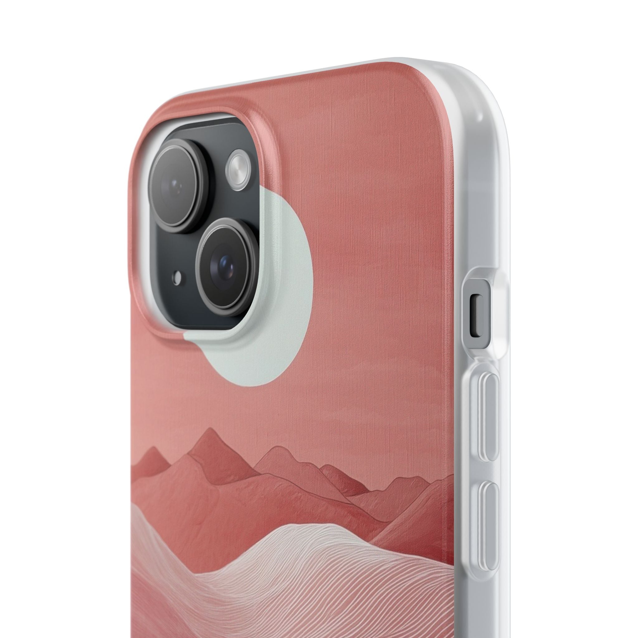 Crimson Dune Horizon · Soft Phone Case for iPhone
