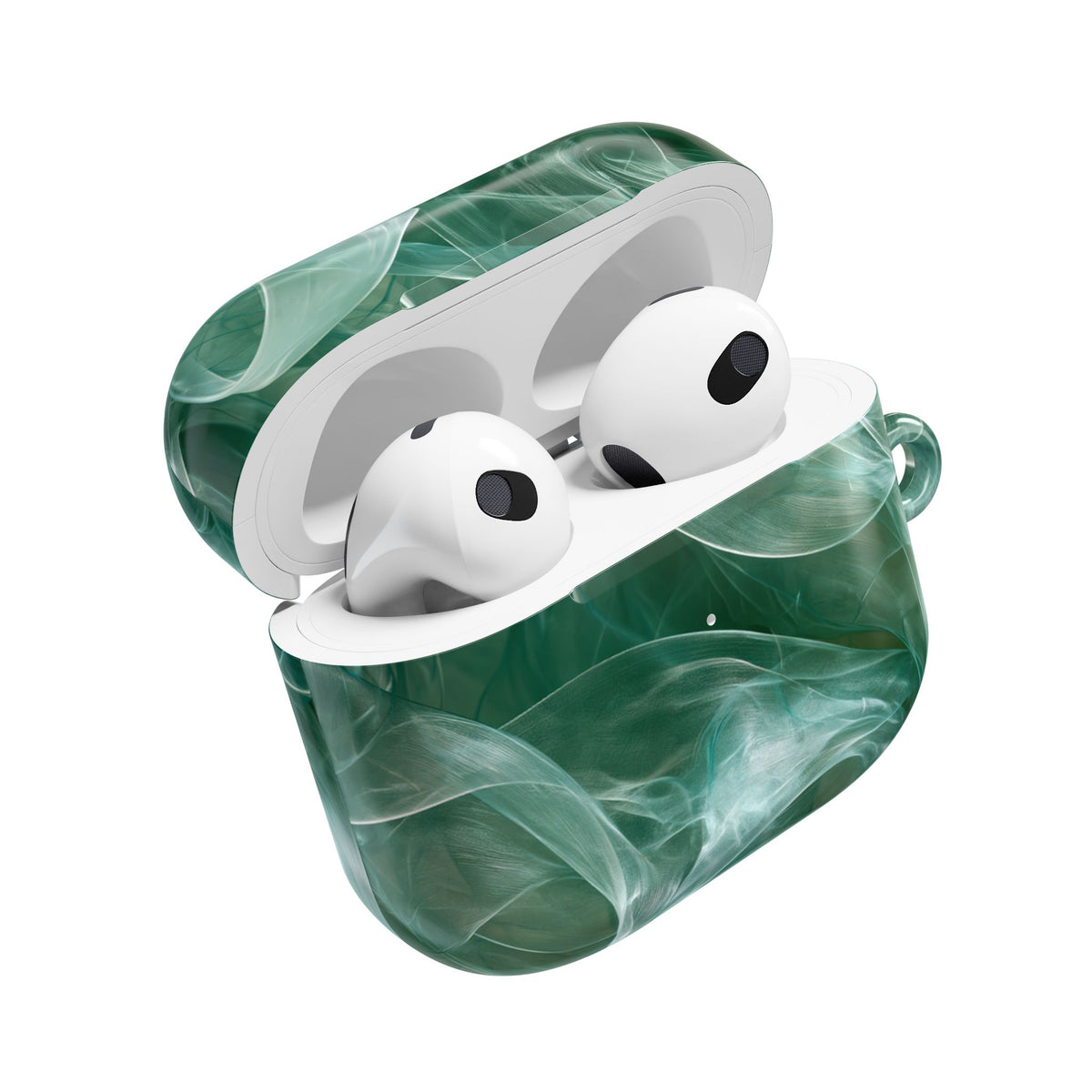 Translucent Aqua Flow · Hard Case for AirPods & AirPods Pro · Teal