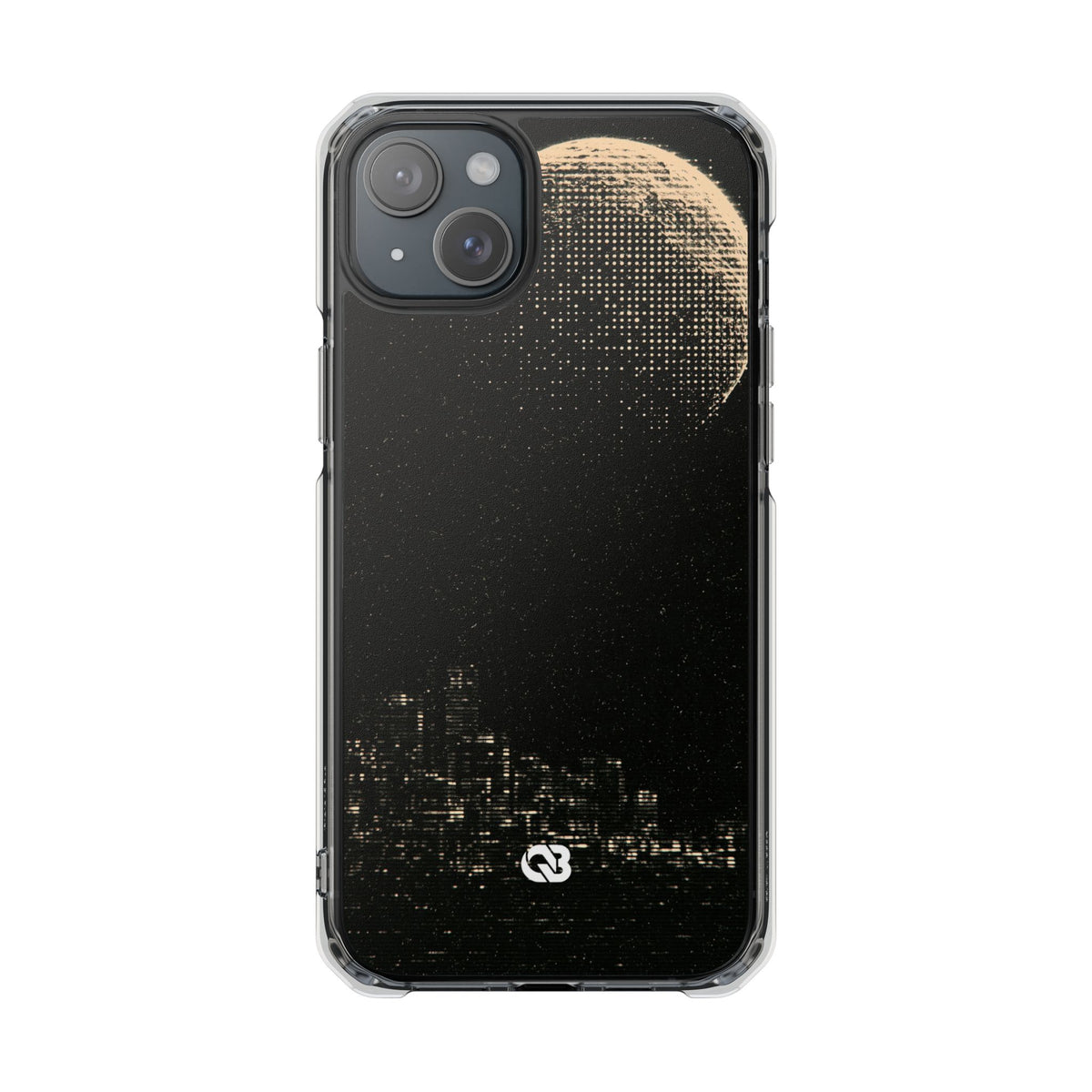 Lunar Metropolis Nocturne · Clear Impact Magnetic Phone Case for iPhone ·  Black