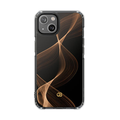 Brown Impact MagSafe Phone Case for iPhone - Copper Silk Wave