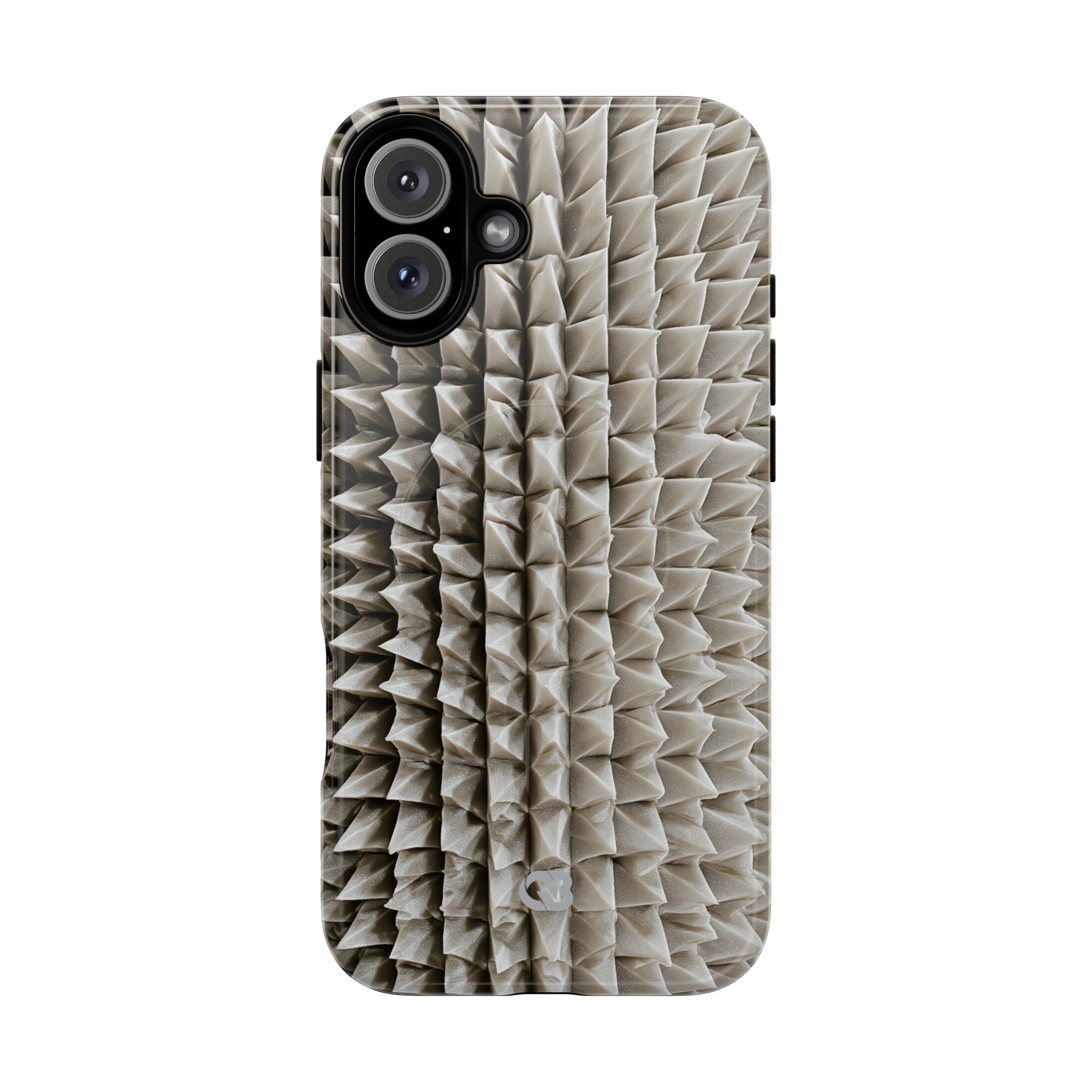 Beige Tough 2.0 Magsafe Phone Case for iPhone - Bone Spiked Grid