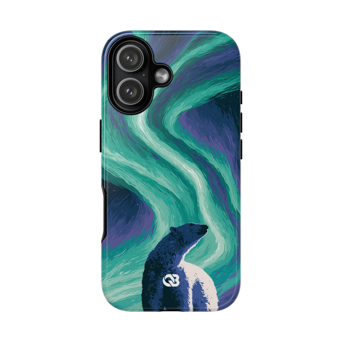 Arctic Aurora Bear · Tough Phone Case for iPhone · Teal
