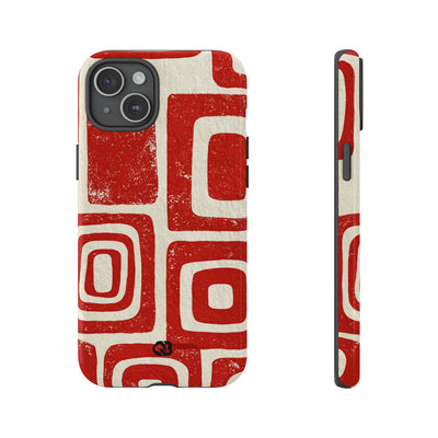 Vermilion Block Motif · Tough Phone Case for iPhone · Red