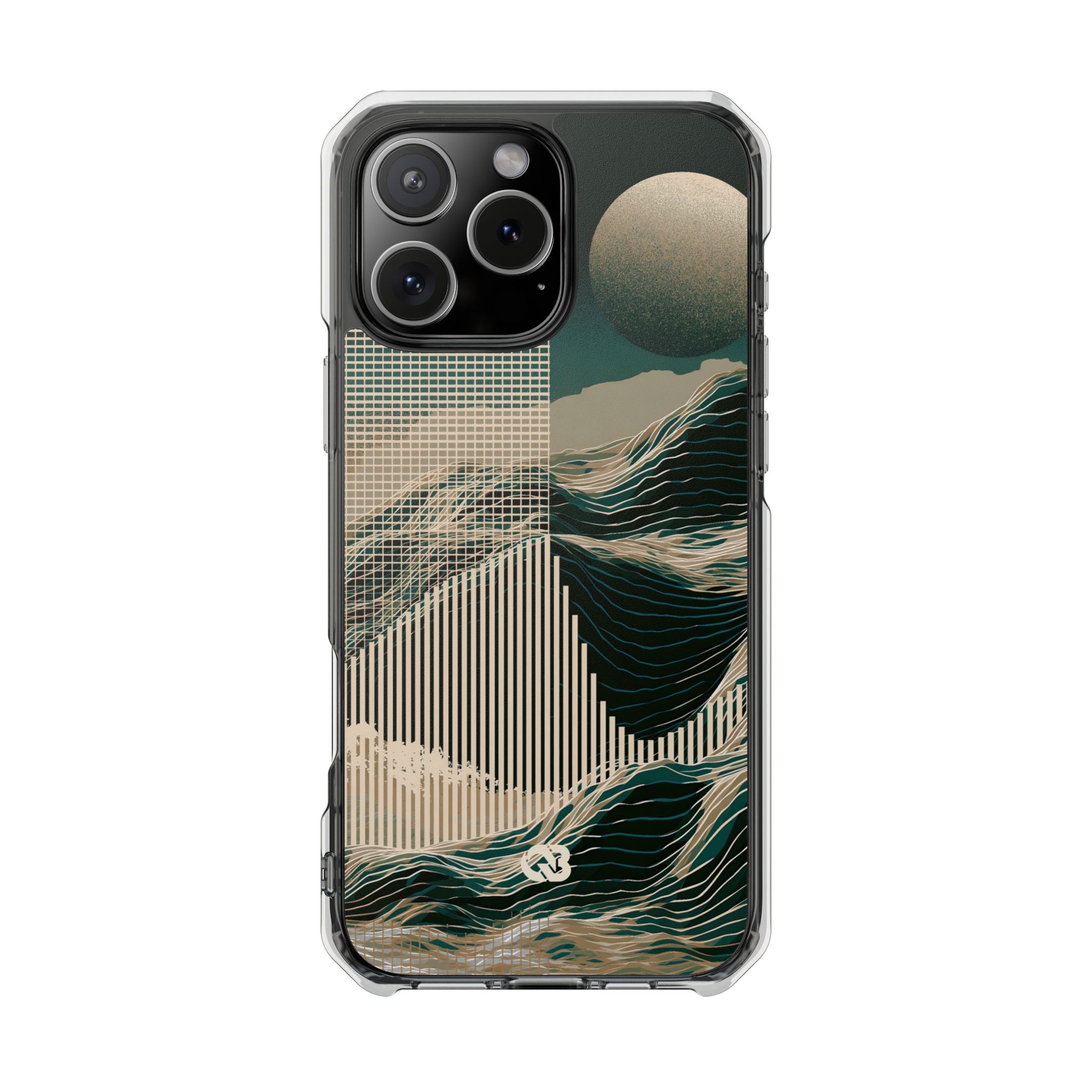 Green Impact MagSafe Phone Case for iPhone - Lunar Moss Topography