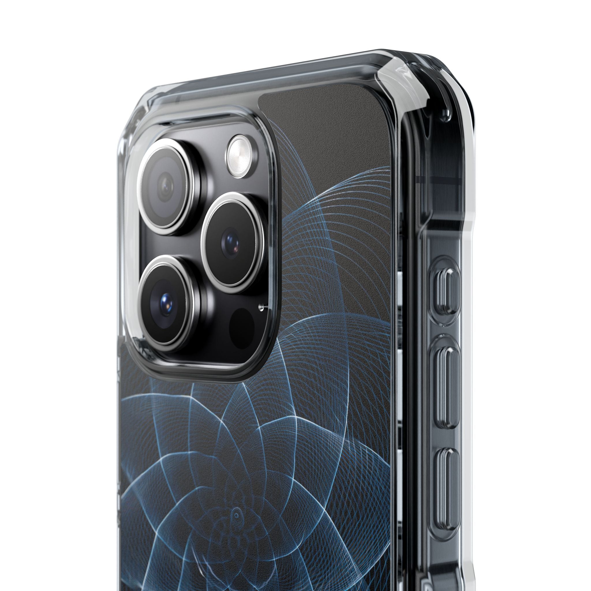Blue Impact MagSafe Phone Case for iPhone - Cobalt Geometric Bloom