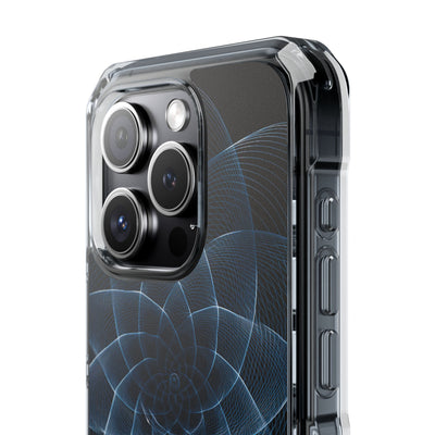 Blue Impact MagSafe Phone Case for iPhone - Cobalt Geometric Bloom