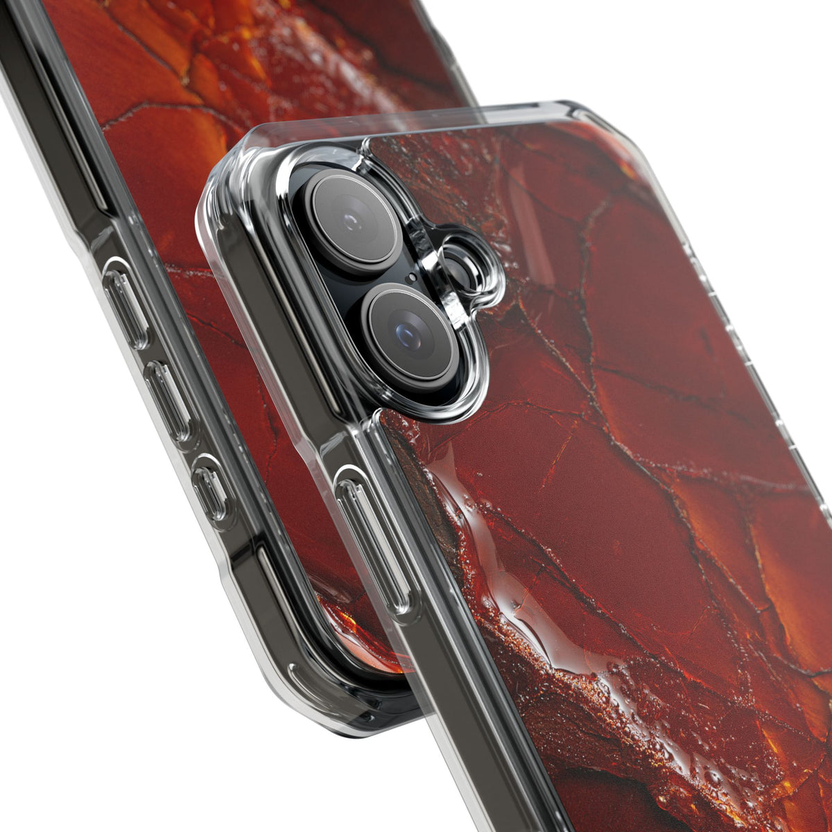 Amber Embrace · Clear Impact Magnetic Phone Case for iPhone · Brown