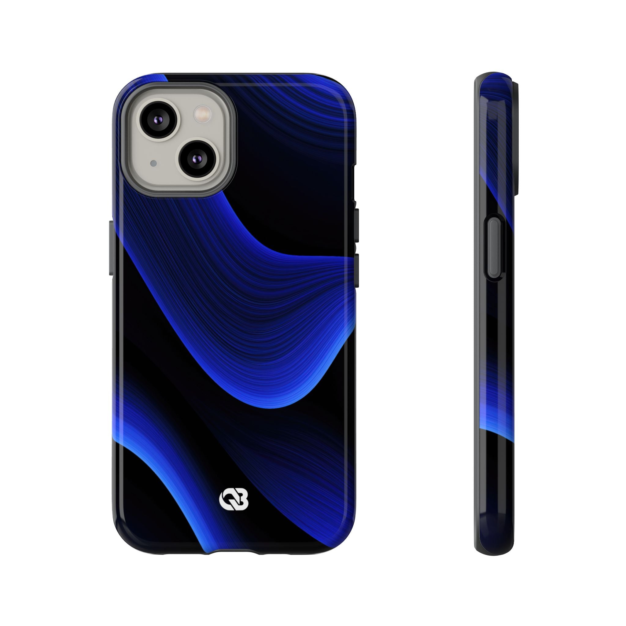 Blue Tough Phone Case for iPhone - Electric Cobalt Flow