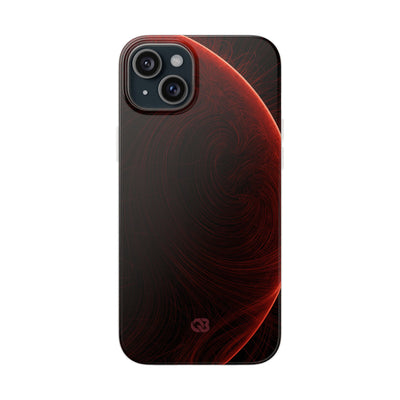 Red Lite Phone Case for iPhone - Crimson Flare Flux