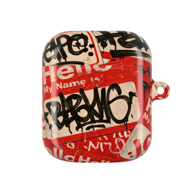 Slap Tag Collage · Hard Case for AirPods & AirPods Pro · Red