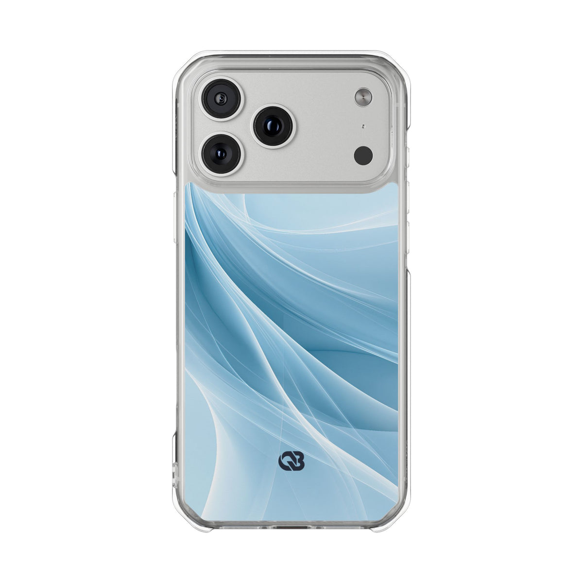 Glacial Ridge Contours · Clear Impact Magnetic Phone Case for iPhone · Blue
